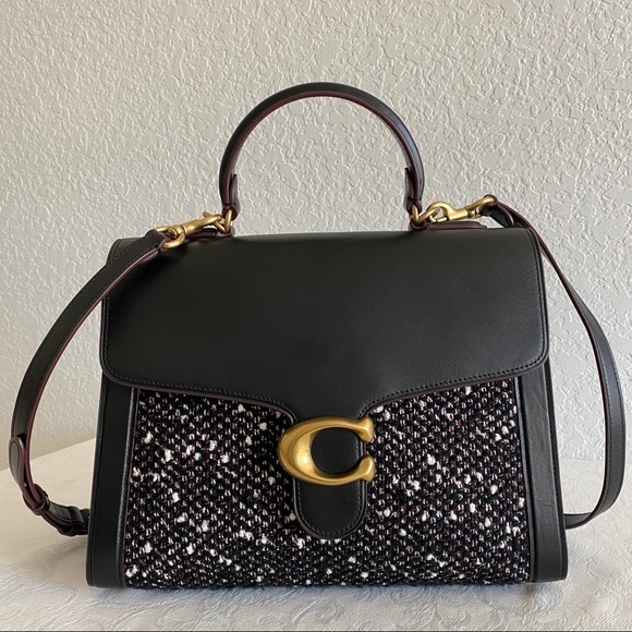 Coach top handle 2 way Tabby Tweed Bag - Picture 1 of 7